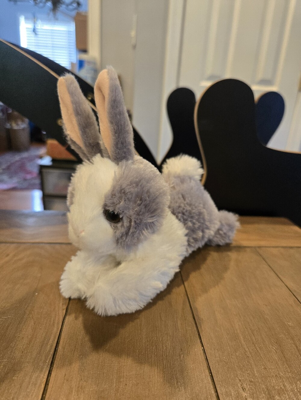 Aurora Gray and White Plush Bunny Rabbit Stuffed Animal